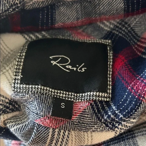 Rails Hunter Red and Blue Button Down Shirt size S - Picture 4 of 6